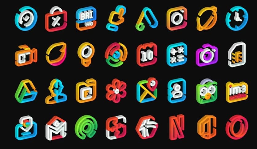 LineS 3D – Icon Pack 57