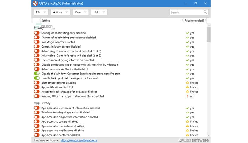 O&O ShutUp10++ 2.2.1024