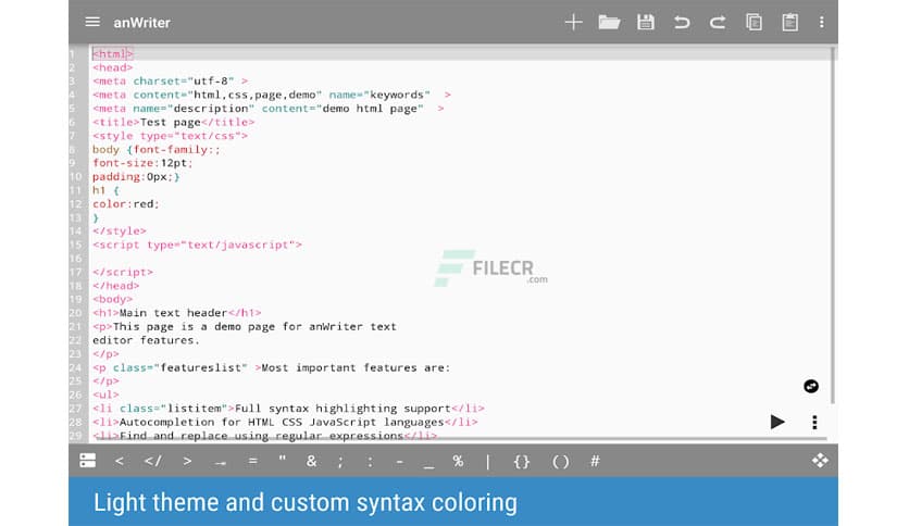 anWriter text editor v1.8.5.0