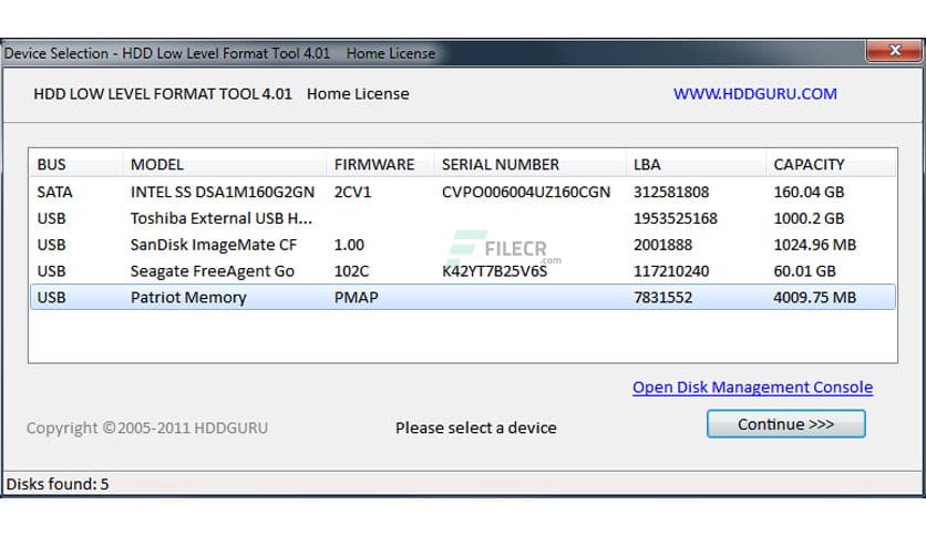 HDD Low Level Format Tool 4.50