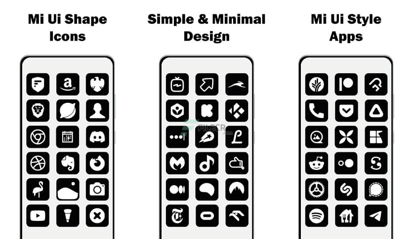 MiUi 13 Black – Icon Pack v7.3