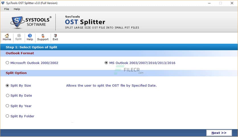 SysTools OST Splitter 7.0
