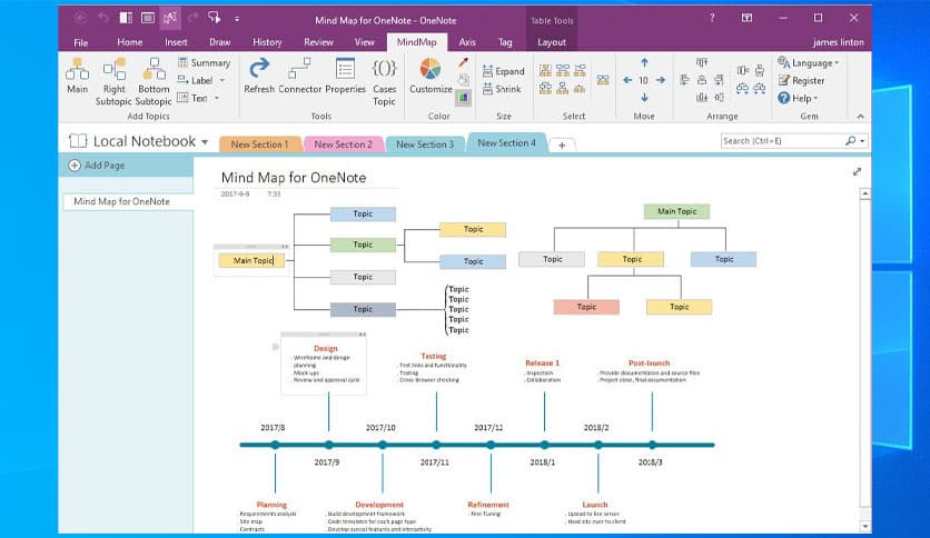 OneNoteGem Mind Map for OneNote 2024 v12.3.0.76