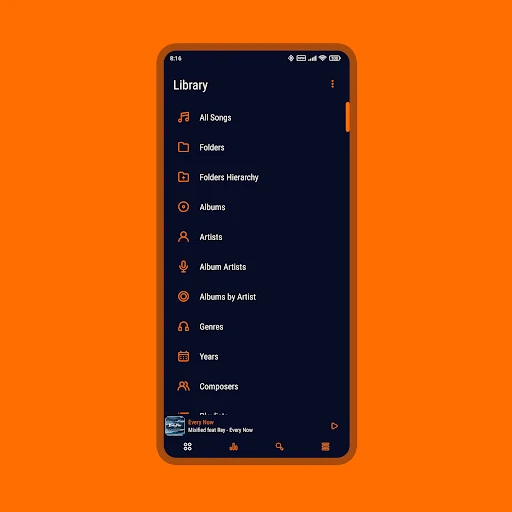 Luminous Black – Poweramp Skin 10.5