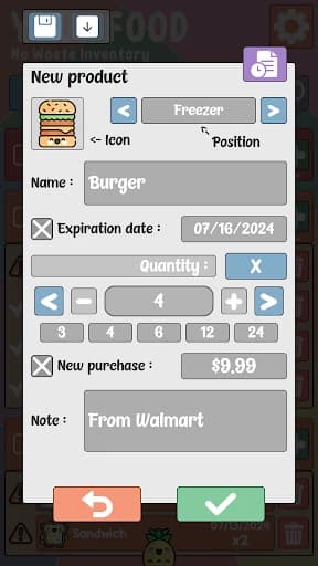 Your Food – No Waste Inventory 2.785