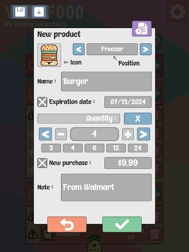 Your Food – No Waste Inventory 2.785