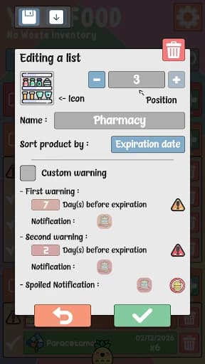 Your Food – No Waste Inventory 2.785