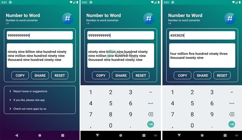 Number to word convert offline 1.5