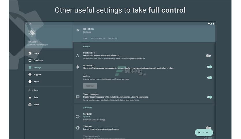 Rotation – Orientation Manager 29.2.1